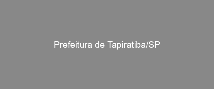 Provas Anteriores Prefeitura de Tapiratiba/SP